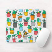 Cats in the flowerpots muismat (Met muis)