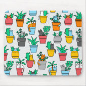 Cats in the flowerpots muismat (Voorkant)