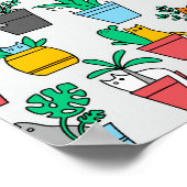 Cats in the flowerpots poster (Hoek)