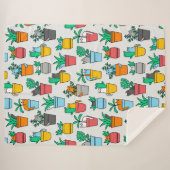 Cats in the flowerpots sherpa deken (Voorkant (horizontaal))