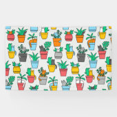 Cats in the flowerpots spandoek (Horizontaal)