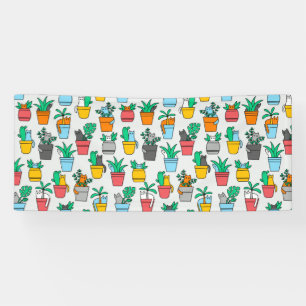 Cats in the flowerpots spandoek