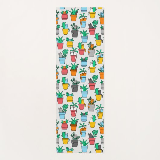 Cats in the flowerpots yogamat (Voorkant)