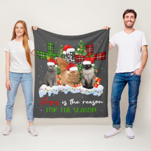 Cats Jesus is de reden voor het kerstfeest.. Fleece Deken