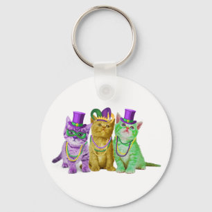 Cats Kitten Kat Mardi Gras Festival Sleutelhanger
