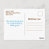 Cats Kittens Castle Blue Birthday Party Briefkaart (Achterkant)