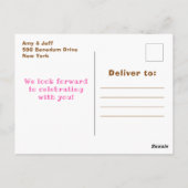 Cats Kittens Castle Pink Birthday Party Briefkaart (Achterkant)