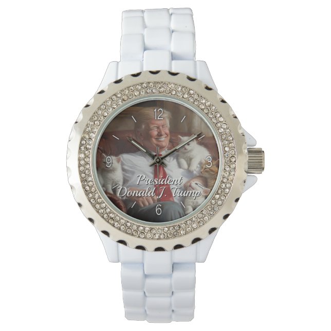 Cats Kittens Vrouwen President Donald J. Trump 202 Horloge (Voorkant)