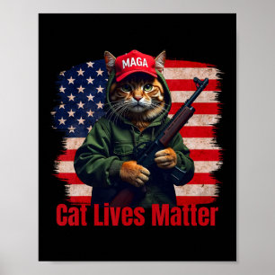 Cats Lives Probleem Grappig Trump 2024 Kat Stemmen Poster