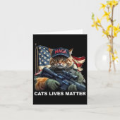 Cats Lives Problem Grappig Trump 2024 Kat Kaart (Gele Bloem)