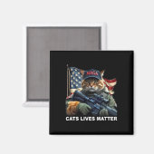 Cats Lives Problem Grappig Trump 2024 Kat Magneet (Voorkant / Achterkant)