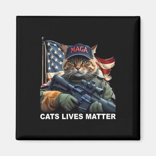 Cats Lives Problem Grappig Trump 2024 Kat Magneet (Voorkant)
