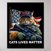 Cats Lives Problem Grappig Trump 2024 Kat Poster (Voorkant)
