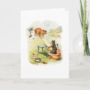 Cats Louis Wain Blank Card Kaart