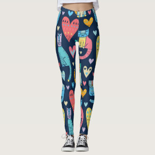 Cats Love: Kleurrijke  Naadloos Leggings