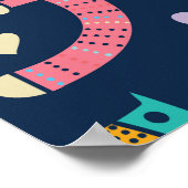 Cats Love: Kleurrijke  Naadloos Poster (Hoek)