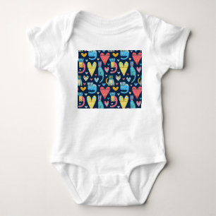 Cats Love: Kleurrijke  Naadloos Romper