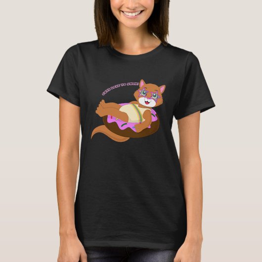 cats love to swim summer t-shirt (Voorkant)