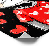 Cats Lover Heart Girls Kitten Valentine’s Day Wome Poster (Hoek)