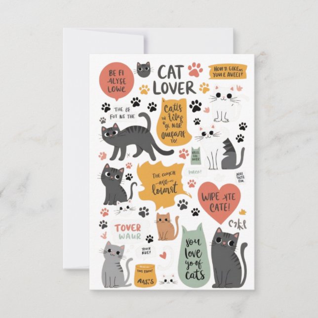 Cats Lover T-Shirt – Schattige & Grappig Cat Lover (Voorkant)