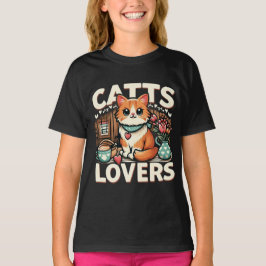 Cats Lovers A Charming Cottagecore Design for cat T-shirt