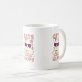 Cats Make Me Happy Mug Koffiemok (Voorkant rechts)