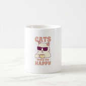 Cats Make Me Happy Mug Koffiemok (Center)