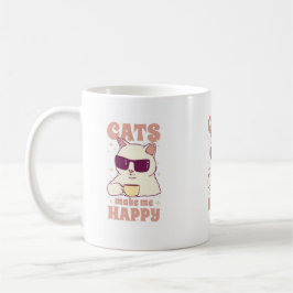 Cats Make Me Happy Mug Koffiemok