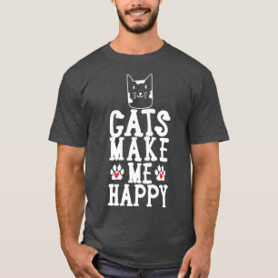 Cats Make Me Happy T-shirt