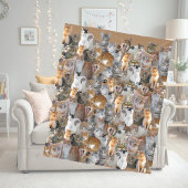 Cats meeting point fleece deken