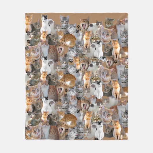 Cats meeting point fleece deken (Voorkant)