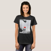 Cats Meme Funny Cat Selfie With Santa Hat Christma T-shirt (Voorkant volledig)