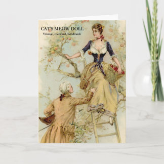 Cat's Meow Doll Wenskaart Kaart