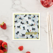 Cats Meow Kitten Pattern Napkins Servet (Insitu)