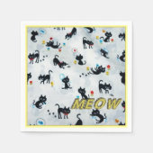 Cats Meow Kitten Pattern Napkins Servet (Voorkant)
