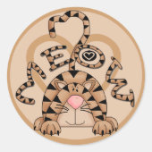 Cat's Meow Ronde Sticker (Voorkant)