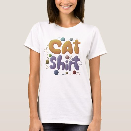 Cat's Meow T-shirt: perfect eenvoudige stijl T-shirt (Voorkant)