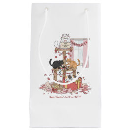 Cat's Meow Valentine's Day Gift Bag Klein Cadeauzakje