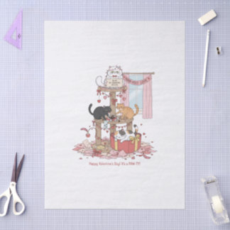  Cat's Meow Valentine's Day Tissue Paper Tissuepapier