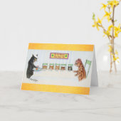 Cats Merry Brexit Christmas Kaart (Gele Bloem)