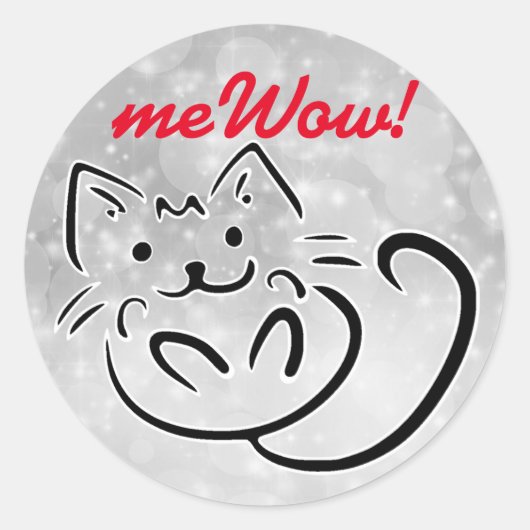 Cat's meWOW Sparkle  Goed Werk Sticker (Voorkant)