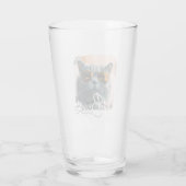 Cat's Modern Simple Cool Grunge Naam en foto Glas (Achterkant)