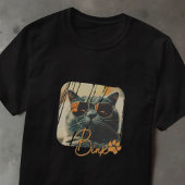 Cat's Modern Simple Cool Grunge Naam en foto T-shirt