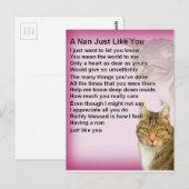 Cats Nan Poem Briefkaart (Voorkant / Achterkant)