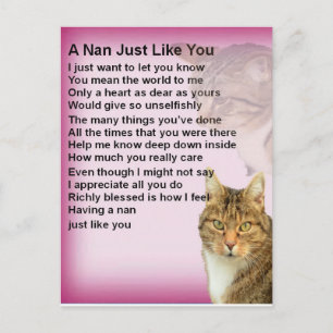 Cats Nan Poem Briefkaart
