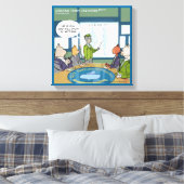 Cats Natural Enemy Funny Canvas Print (Insitu (Slaapkamer))