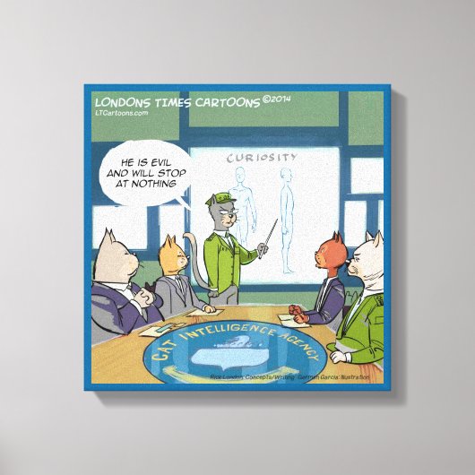 Cats Natural Enemy Funny Canvas Print (Voorkant)