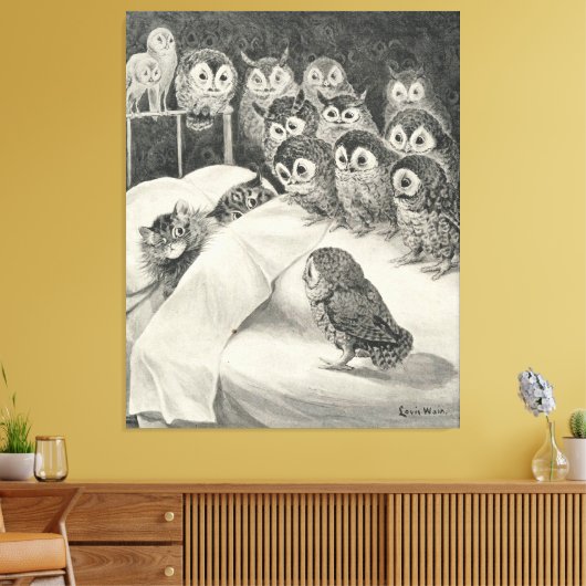 Cats Nightmare. Louis Wain Canvas Afdruk (Insitu (Woonkamer))