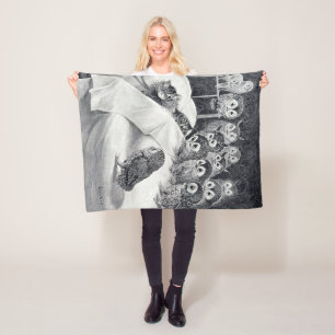 Cats Nightmare Owl Bird, Louis Wain Fleece Deken