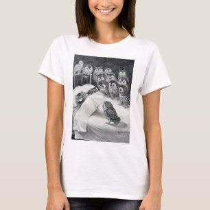 Cats Nightmare Owl Bird, Louis Wain T-shirt